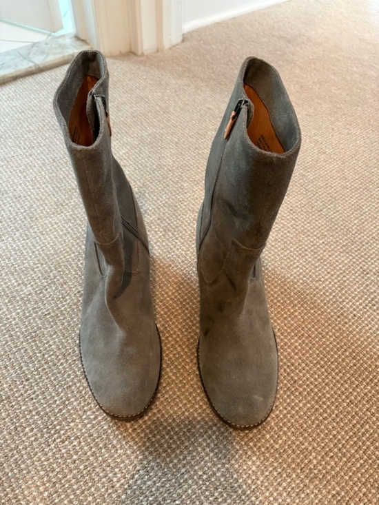 Gentle Souls Shoes - Gray Suede Mid Boot, Gentle Souls, size 9